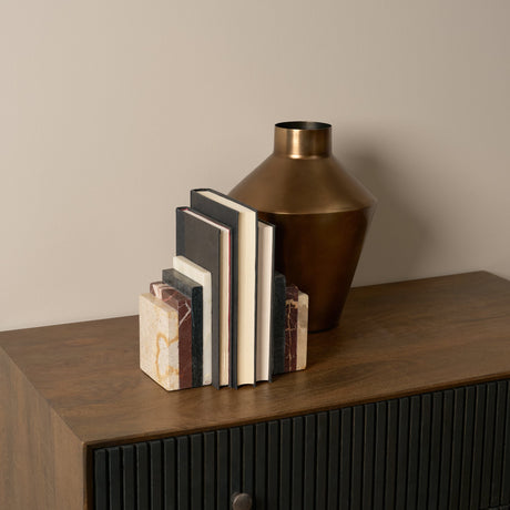 Corte Mixed Marble Stacked Bookends by Mercana at Eve Furniture