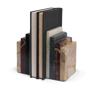 Corte Mixed Marble Stacked Bookends by Mercana at Eve Furniture