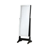 Cortez Black Storage Jewelry Cheval Mirror by Coaster at Eve Furniture