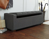 Cortwell Gray Storage Bench by Ashley at Eve Furniture