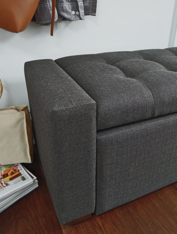 Cortwell Gray Storage Bench by Ashley at Eve Furniture