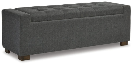 Cortwell Gray Storage Bench by Ashley at Eve Furniture