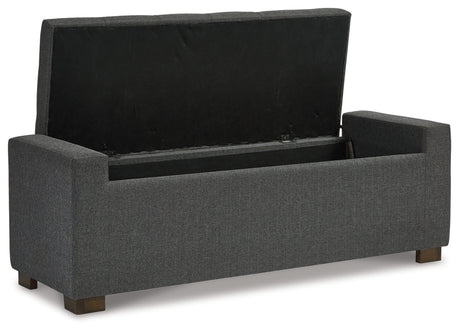 Cortwell Gray Storage Bench by Ashley at Eve Furniture