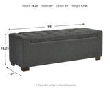 Cortwell Gray Storage Bench by Ashley at Eve Furniture