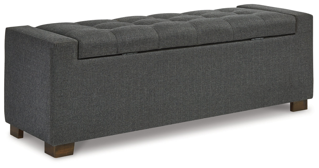 Cortwell Gray Storage Bench by Ashley at Eve Furniture