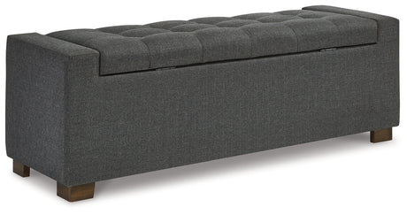 Cortwell Gray Storage Bench by Ashley at Eve Furniture