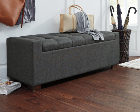 Cortwell Gray Storage Bench by Ashley at Eve Furniture