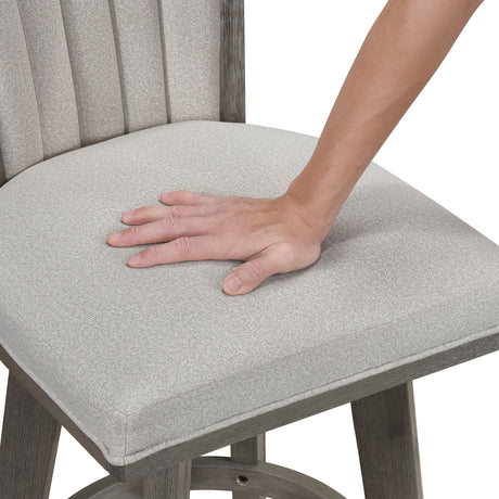 Corvallis Beige Swivel Counter Height Chair, Set of 2 by Homelegance at Eve Furniture