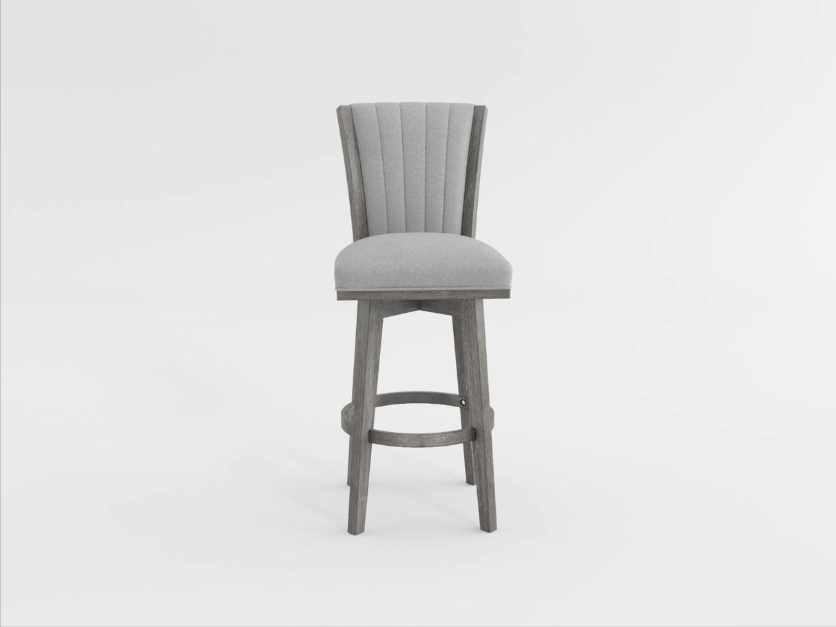 Corvallis Beige Swivel Pub Height Chair, Set of 2