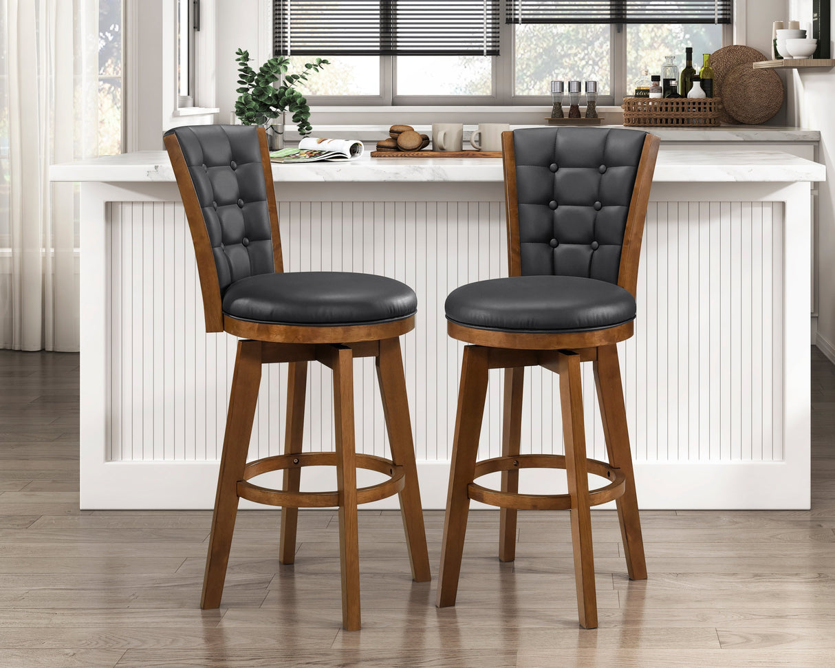 Corvallis Beige Swivel Pub Height Chair, Set of 2