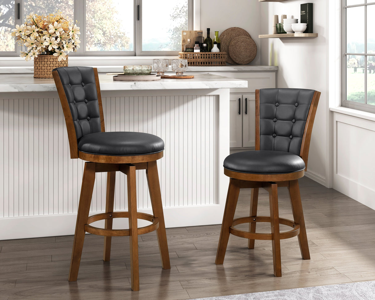 Corvallis Beige Swivel Pub Height Chair, Set of 2