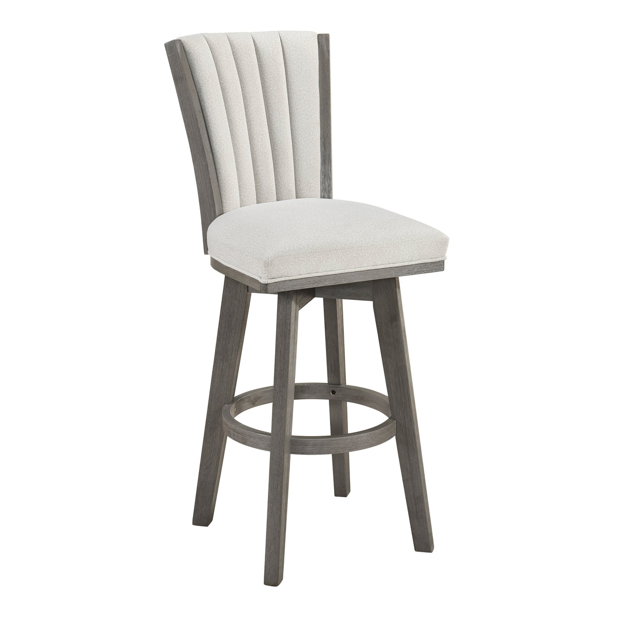 Corvallis Beige Swivel Pub Height Chair, Set of 2