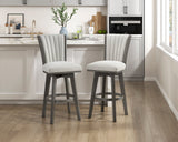 Corvallis Beige Swivel Pub Height Chair, Set of 2
