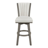 Corvallis Beige Swivel Pub Height Chair, Set of 2