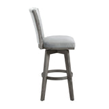 Corvallis Gray Swivel Pub Height Chair, Set of 2 by Homelegance at Eve Furniture