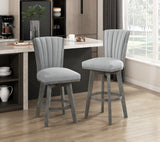 Corvallis Gray Swivel Pub Height Chair, Set of 2 by Homelegance at Eve Furniture