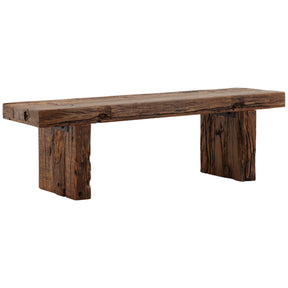 Corvella Bench, Brown by Dovetail at Eve Furniture