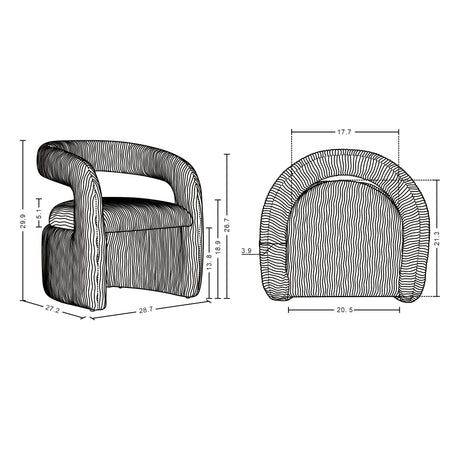 Corvette Dining Chair in Olive Green by Manhattan Comfort at Eve Furniture