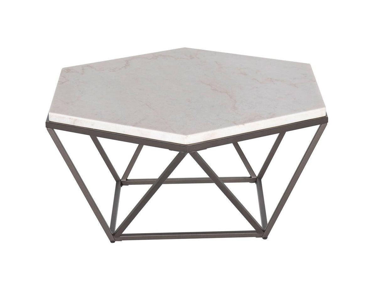 Corvus 3-Piece Marble Top Set (Cocktail & 2 End Tables) by Steve Silver at Eve Furniture