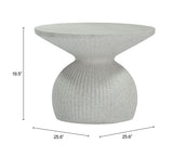 Corza White Outdoor Coffee Table by Zuomod at Eve Furniture