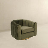 Cosey Green Velvet Swivel Chair by Ashcroft Furniture at Eve Furniture