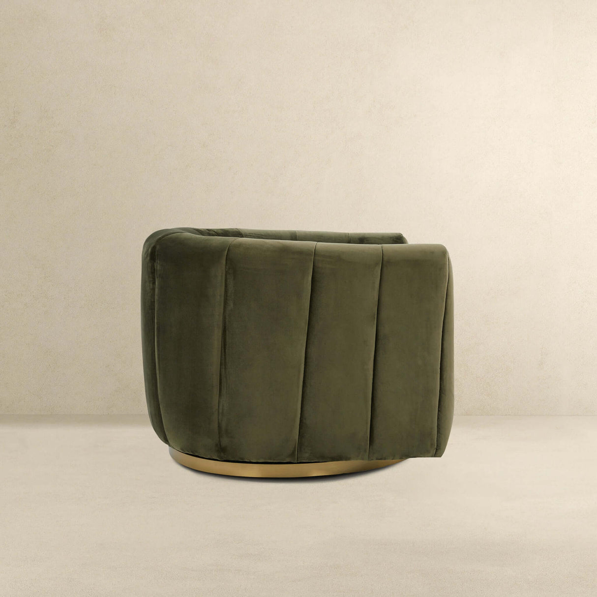 Cosey Green Velvet Swivel Chair by Ashcroft Furniture at Eve Furniture