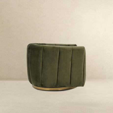 Cosey Green Velvet Swivel Chair by Ashcroft Furniture at Eve Furniture