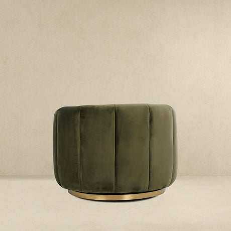 Cosey Green Velvet Swivel Chair by Ashcroft Furniture at Eve Furniture