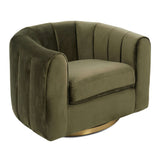 Cosey Green Velvet Swivel Chair by Ashcroft Imports at Eve Furniture
