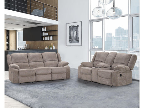 Cosimo Mocha 2-Piece Reclining Living Room Set by Furniture of America at Eve Furniture