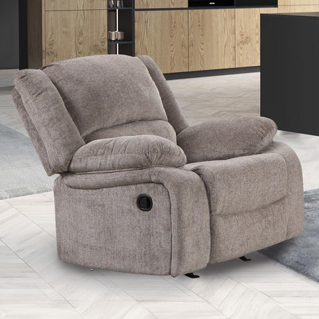 Cosimo Mocha 3-Piece Reclining Living Room Set by Furniture of America at Eve Furniture