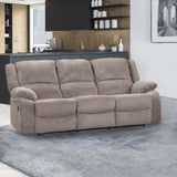 Cosimo Mocha 3-Piece Reclining Living Room Set by Furniture of America at Eve Furniture
