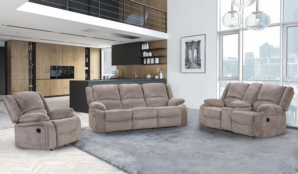 Cosimo Mocha Manual Loveseat by Furniture of America at Eve Furniture