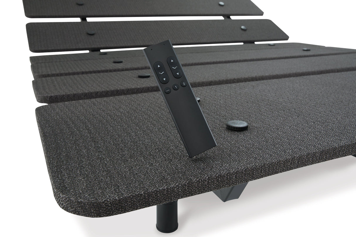 Cosmic Power Base Black Queen Adjustable Base by Ashley at Eve Furniture