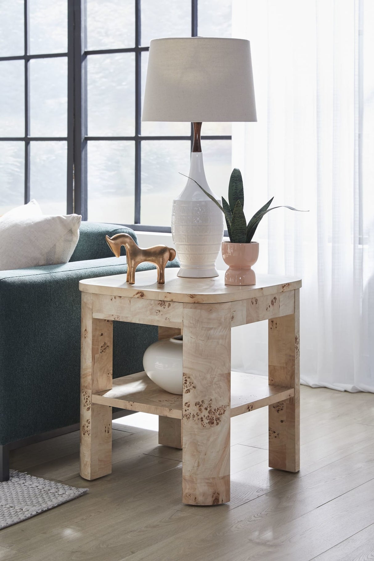 Cosmo Amber Kiss End Table by Modus Furniture at Eve Furniture