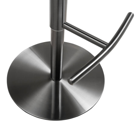 Cosmo Black Performance Vegan Leather on Black Steel Barstool by TOV Furniture at Eve Furniture