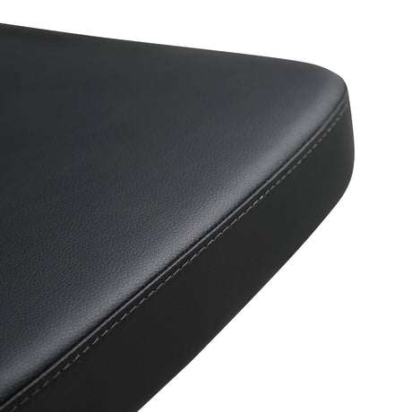 Cosmo Black Performance Vegan Leather on Black Steel Barstool by TOV Furniture at Eve Furniture