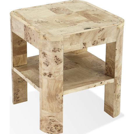 Cosmo Mappa Burl End Table in Amber Kiss by Modus Furniture at Eve Furniture