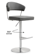 Cosmo Performance Vegan Leather Adjustable Stool by TOV Furniture at Eve Furniture