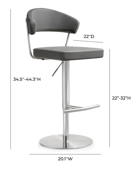 Cosmo Performance Vegan Leather Adjustable Stool by TOV Furniture at Eve Furniture