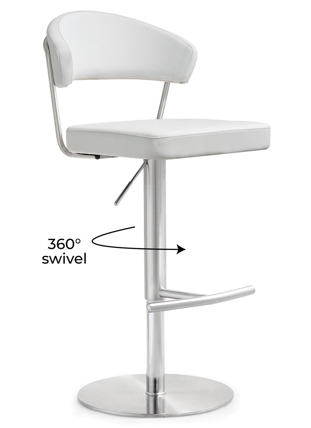 Cosmo Performance Vegan Leather Adjustable Stool by TOV Furniture at Eve Furniture