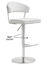 Cosmo Performance Vegan Leather Adjustable Stool by TOV Furniture at Eve Furniture