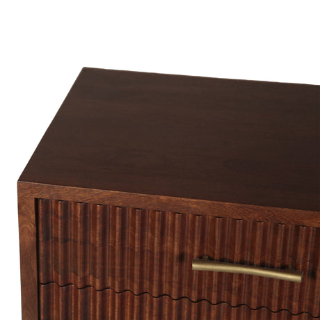 Cosmopolitan 26" Three Drawer Nightstand in Honey Brown by Home Trends & Design at Eve Furniture