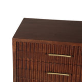 Cosmopolitan 26" Three Drawer Nightstand in Honey Brown by Home Trends & Design at Eve Furniture