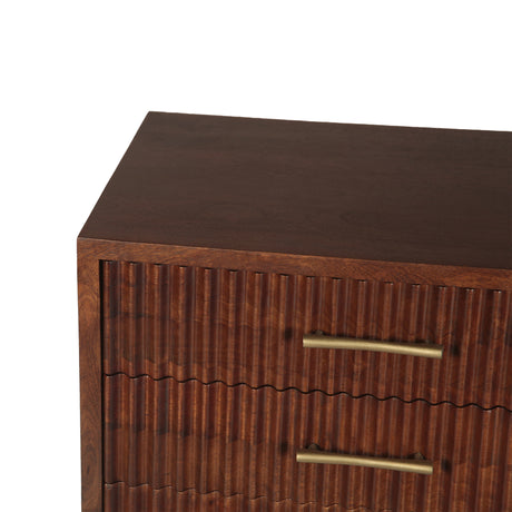Cosmopolitan 26" Three Drawer Nightstand in Honey Brown by Home Trends & Design at Eve Furniture