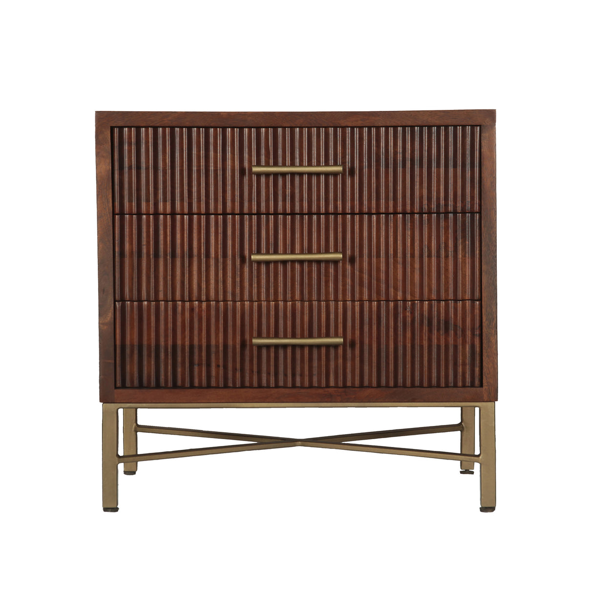 Cosmopolitan 26" Three Drawer Nightstand in Honey Brown by Home Trends & Design at Eve Furniture