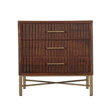 Cosmopolitan 26" Three Drawer Nightstand in Honey Brown by Home Trends & Design at Eve Furniture