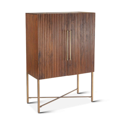Cosmopolitan 39" Bar Cabinet in Honey Brown by Home Trends & Design at Eve Furniture