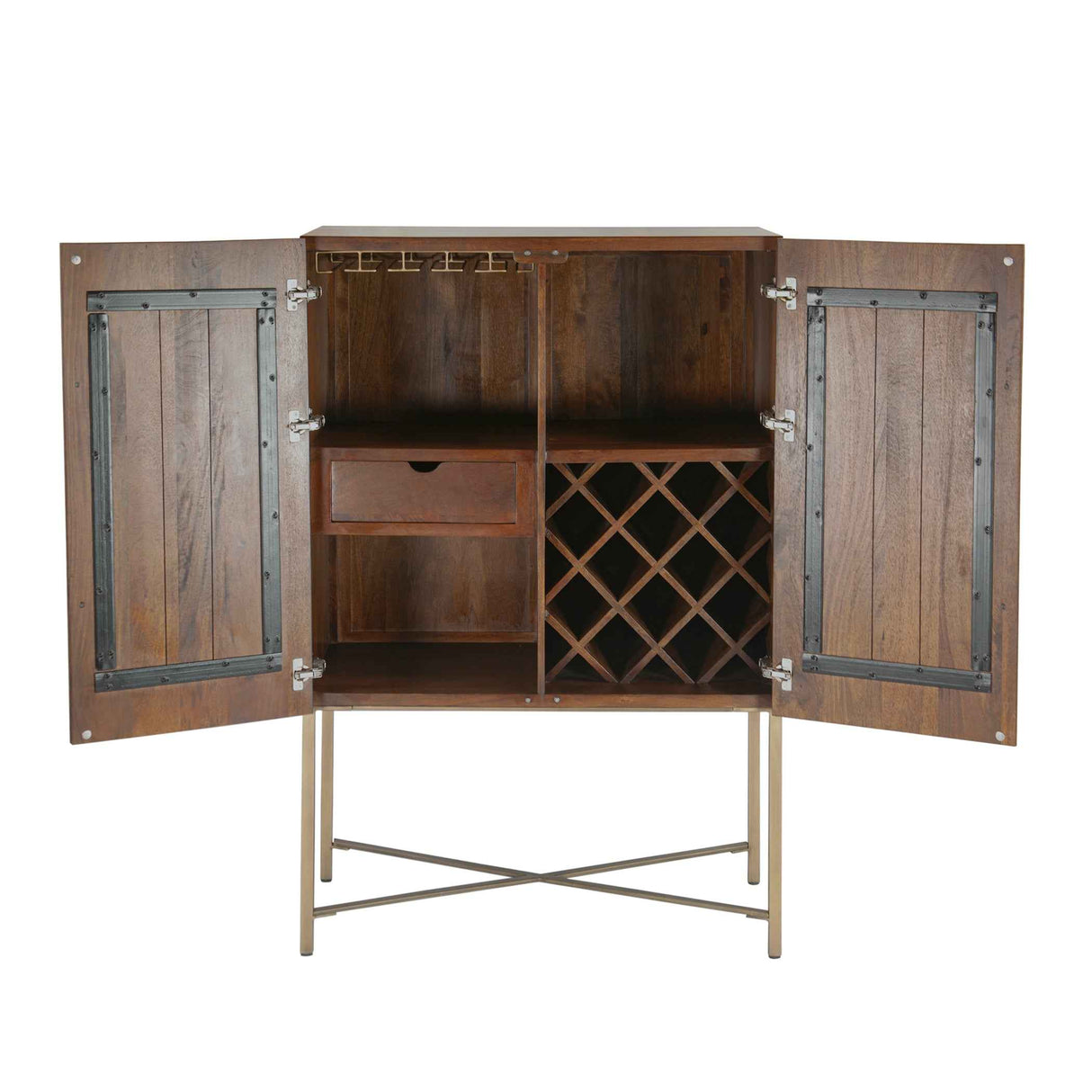 Cosmopolitan 39" Bar Cabinet in Honey Brown by Home Trends & Design at Eve Furniture