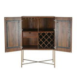 Cosmopolitan 39" Bar Cabinet in Honey Brown by Home Trends & Design at Eve Furniture